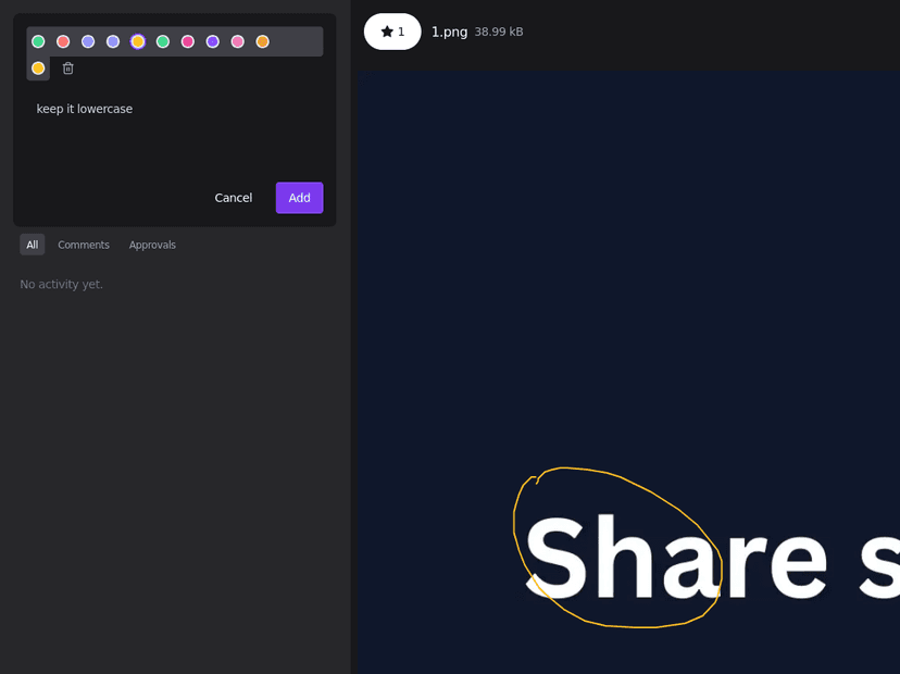 Leave feedback on review file